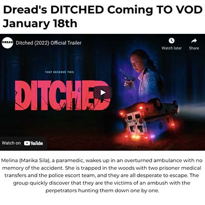 Dread's DITCHED Coming TO VOD January 18th